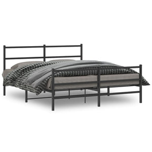 Metall Bettgestell Schwarz 160x200 cm