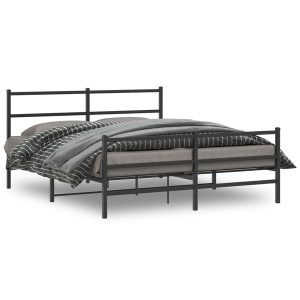 Metall Bettgestell Schwarz 160x200 cm