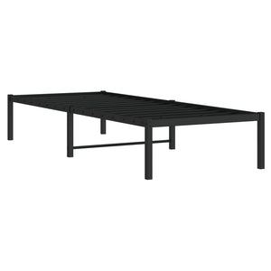 Metall Bettgestell Schwarz 75x190 cm