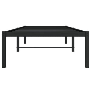 Metall Bettgestell Schwarz 75x190 cm