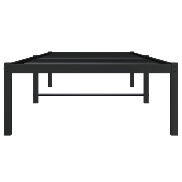 Metall Bettgestell Schwarz 75x190 cm