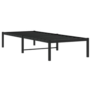 Metall Bettgestell Schwarz 75x190 cm