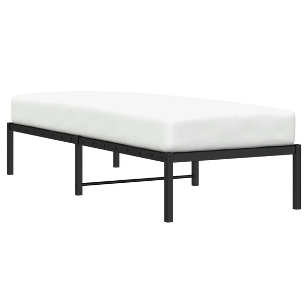 vidaXL Cadre de lit en métal noir 80x200 cm