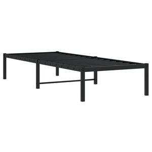 vidaXL Cadre de lit en métal noir 80x200 cm