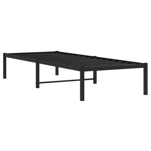 vidaXL Cadre de lit en métal noir 80x200 cm