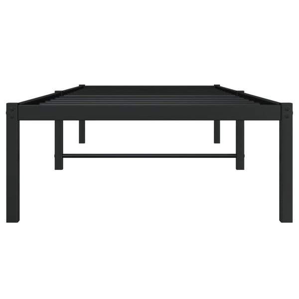 vidaXL Cadre de lit en métal noir 80x200 cm