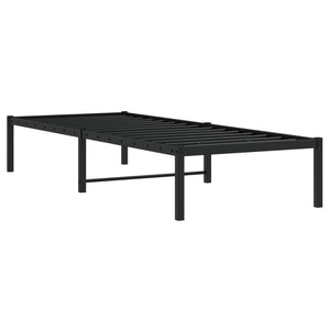 vidaXL Cadre de lit en métal noir 80x200 cm