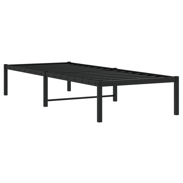vidaXL Cadre de lit en métal noir 80x200 cm