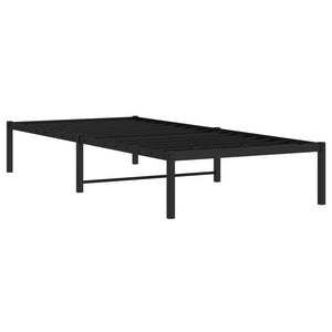 vidaXL Cadre de lit en métal Noir 90x190 cm