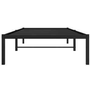 vidaXL Cadre de lit en métal Noir 90x190 cm