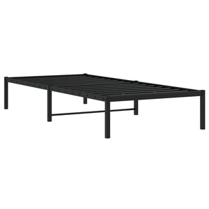 vidaXL Cadre de lit en métal Noir 90x190 cm