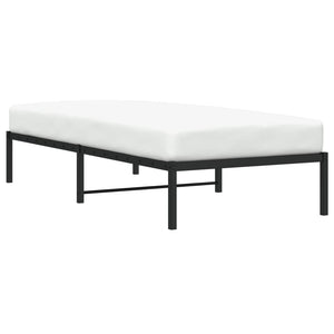 vidaXL Cadre de lit en métal noir 90x200 cm