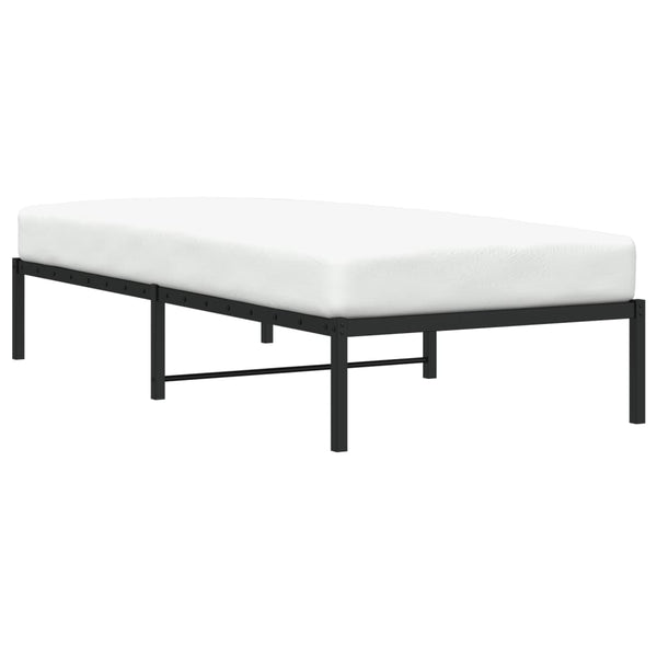 vidaXL Cadre de lit en métal noir 90x200 cm