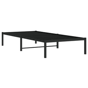 vidaXL Cadre de lit en métal noir 90x200 cm