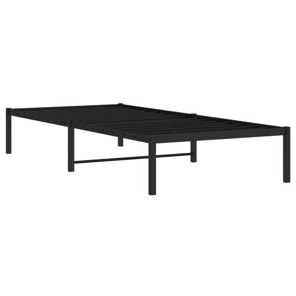 vidaXL Cadre de lit en métal noir 90x200 cm