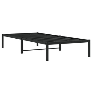 vidaXL Cadre de lit en métal noir 90x200 cm