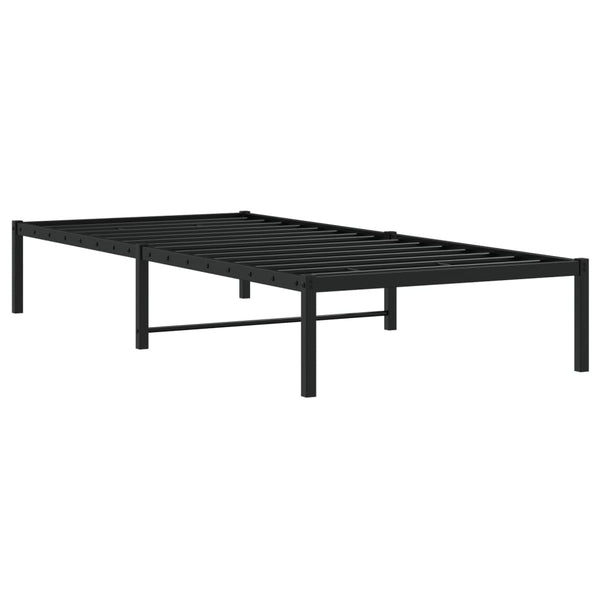 vidaXL Cadre de lit en métal noir 90x200 cm