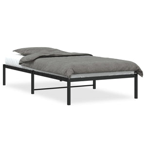vidaXL Cadre de lit en métal noir 100x200 cm