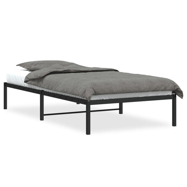 vidaXL Cadre de lit en métal noir 100x200 cm