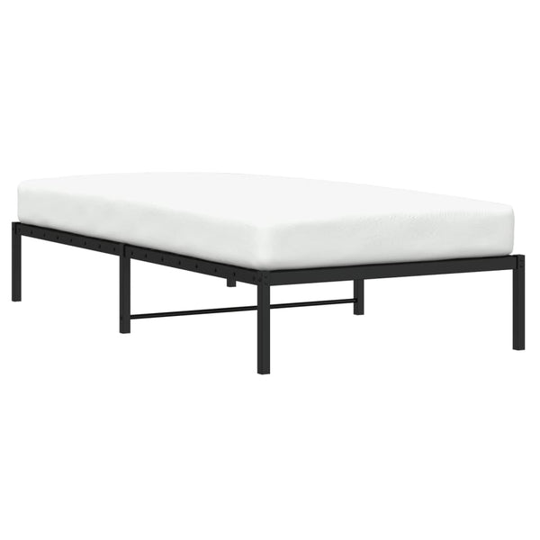 vidaXL Cadre de lit en métal noir 100x200 cm