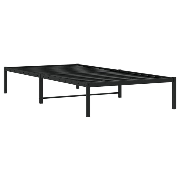 vidaXL Cadre de lit en métal noir 100x200 cm