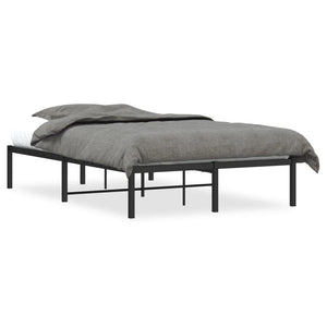 vidaXL Cadre de lit en métal noir 120x190 cm