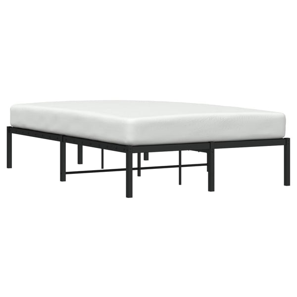 vidaXL Cadre de lit en métal noir 120x190 cm