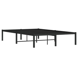 vidaXL Cadre de lit en métal noir 120x190 cm