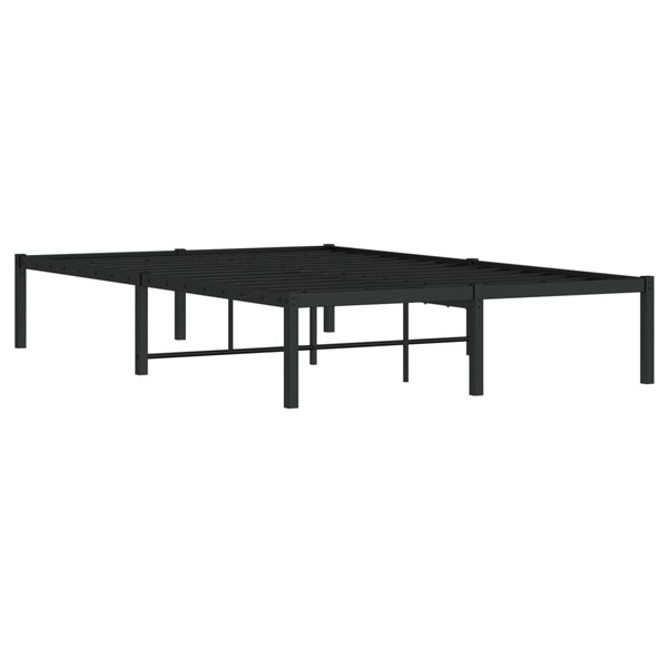 vidaXL Cadre de lit en métal noir 120x190 cm