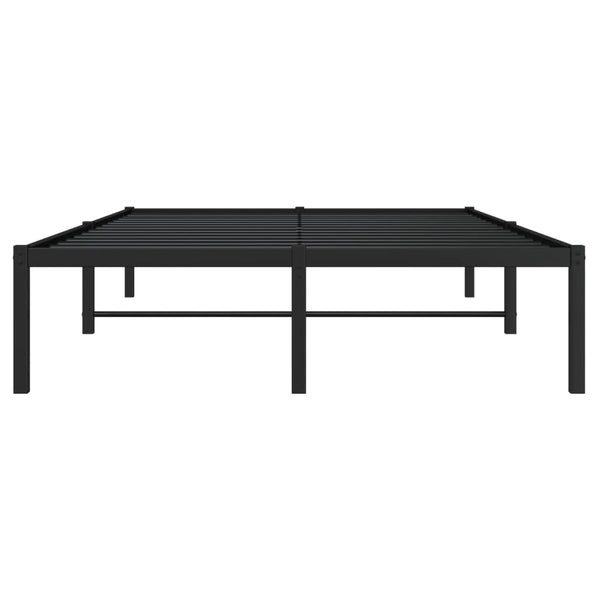 vidaXL Cadre de lit en métal noir 120x190 cm