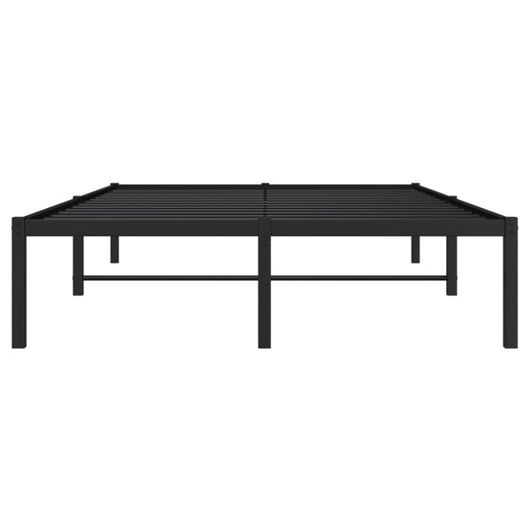 vidaXL Cadre de lit en métal noir 120x200 cm