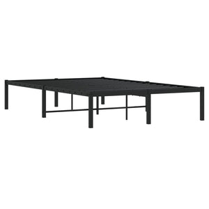 vidaXL Cadre de lit en métal noir 120x200 cm