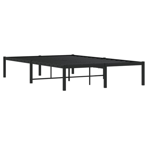 vidaXL Cadre de lit en métal noir 120x200 cm