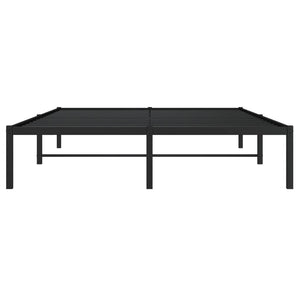 vidaXL Cadre de lit en métal noir 135x190 cm