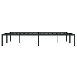 vidaXL Cadre de lit en métal noir 135x190 cm