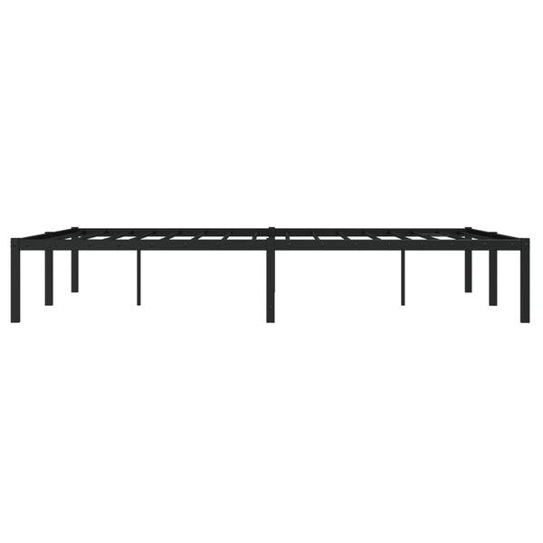 vidaXL Cadre de lit en métal noir 135x190 cm