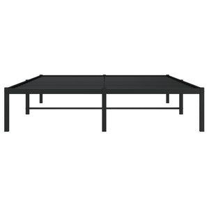 vidaXL Cadre de lit en métal noir 140x190 cm