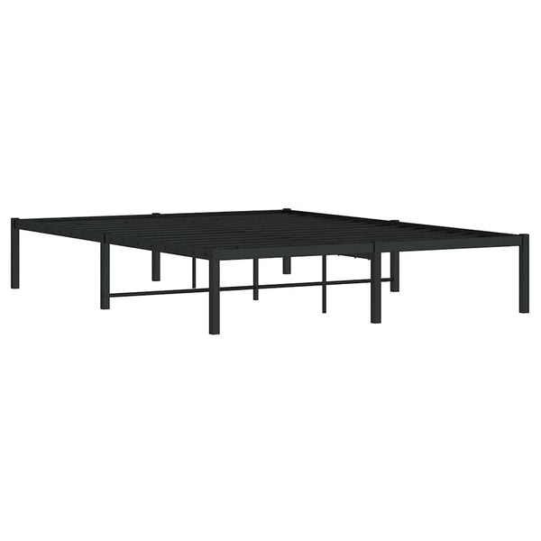 vidaXL Cadre de lit en métal noir 140x200 cm