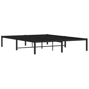 vidaXL Cadre de lit métallique noir 150x200 cm