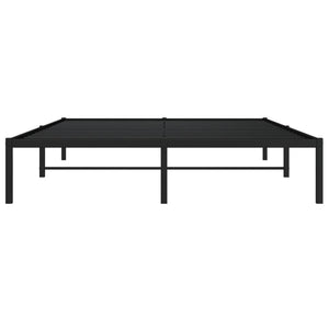 vidaXL Cadre de lit métallique noir 150x200 cm