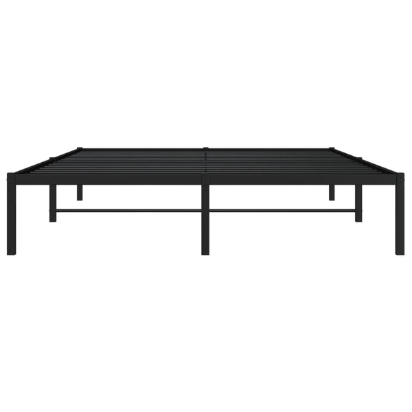 vidaXL Cadre de lit métallique noir 150x200 cm