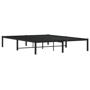vidaXL Cadre de lit métallique noir 150x200 cm
