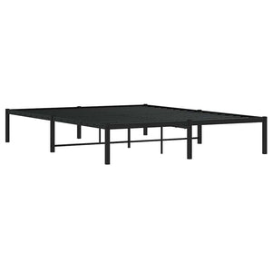 vidaXL Cadre de lit en métal noir 160x200 cm