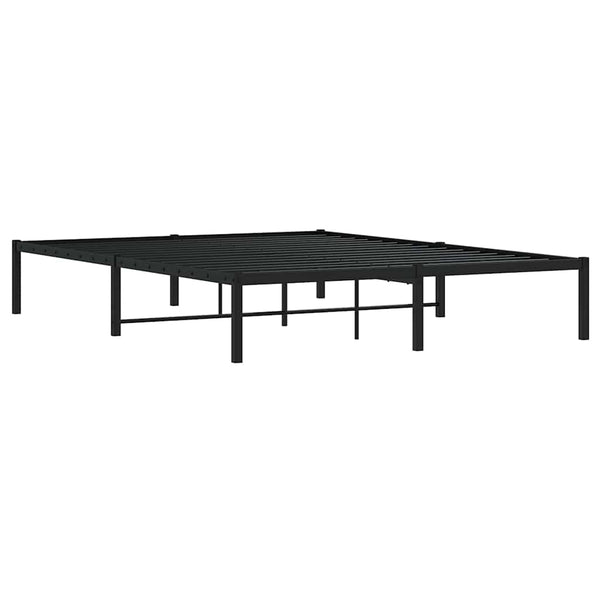 vidaXL Cadre de lit en métal noir 160x200 cm