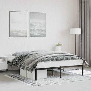 vidaXL Cadre de lit en métal noir 160x200 cm