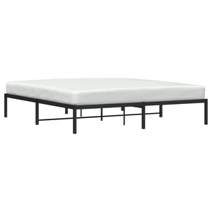 vidaXL Cadre de lit en métal noir 180x200 cm