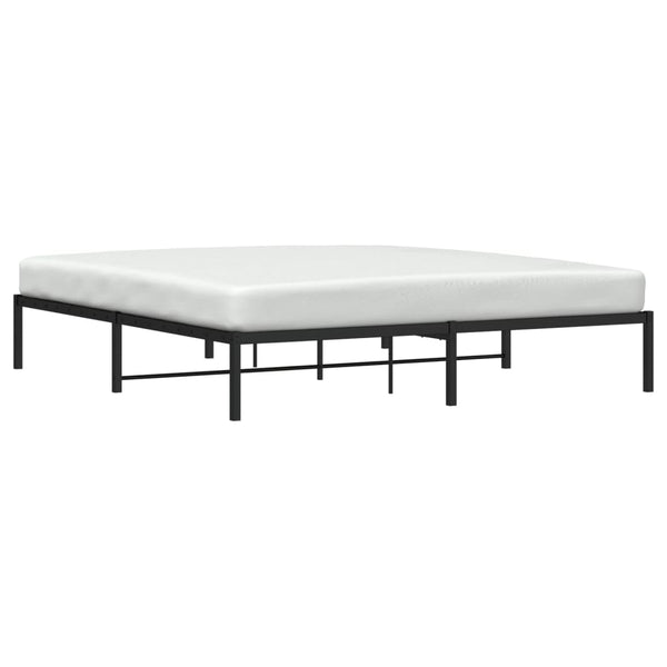 vidaXL Cadre de lit en métal noir 180x200 cm
