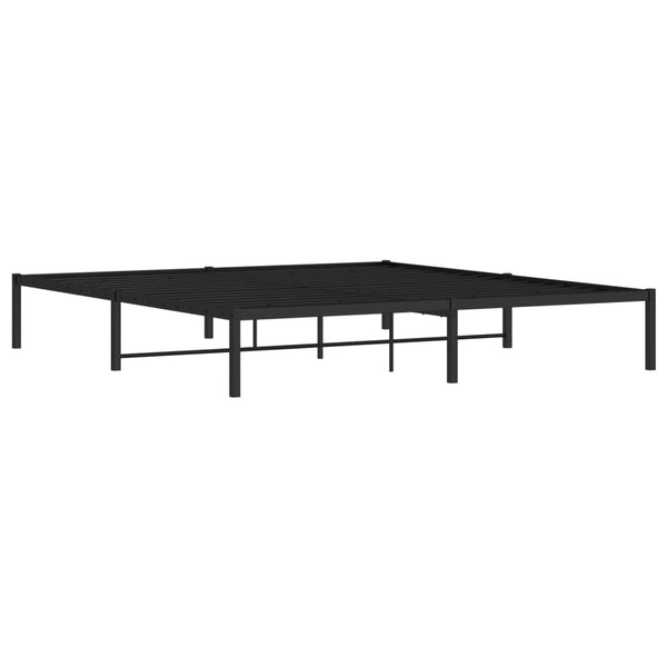 vidaXL Cadre de lit en métal noir 180x200 cm
