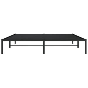 vidaXL Cadre de lit en métal noir 180x200 cm