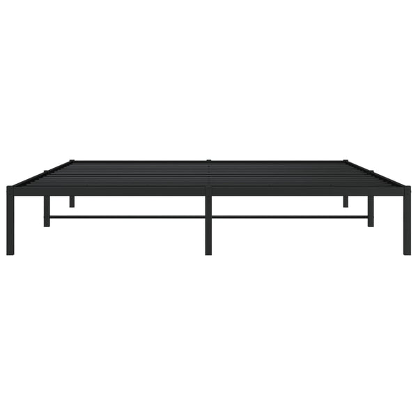 vidaXL Cadre de lit en métal noir 180x200 cm